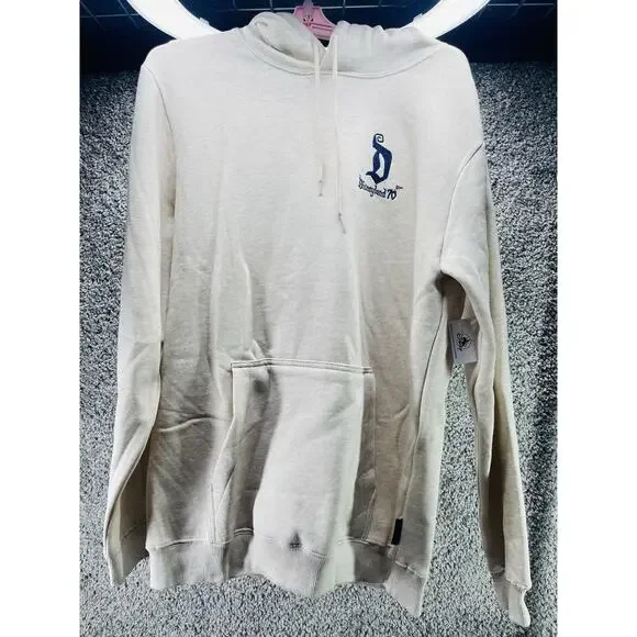 Disneyland 70th Anniversary Celebration Tan Map Pull Over Hoodie Small 2025 New